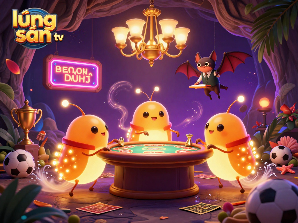 Experience thrilling moments with lương sơn tv in this vibrant cave casino scene illustrating exciting gambling actions.