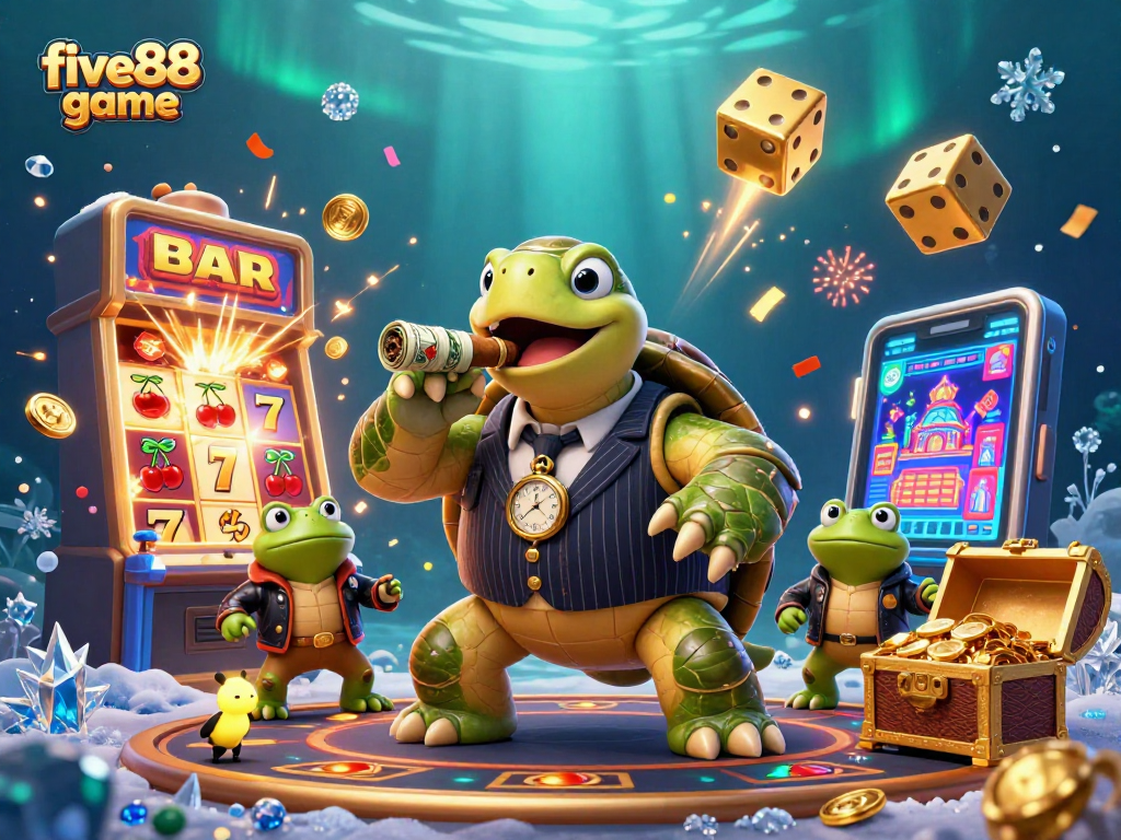 Experience the excitement of five88 game with vibrant characters and casino elements in a dynamic scene.