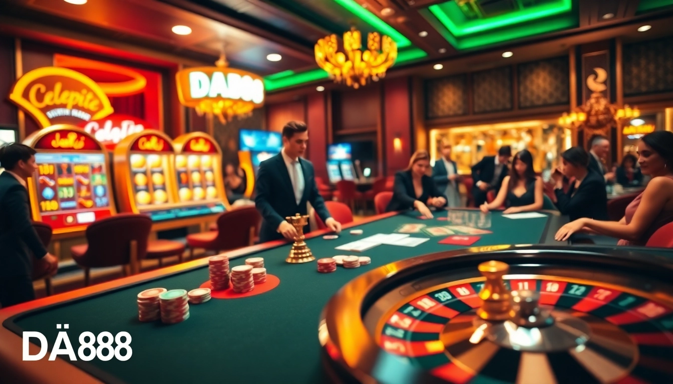 Experience thrilling gambling with DA88 poker tables, vibrant slot machines, and high-stakes excitement.