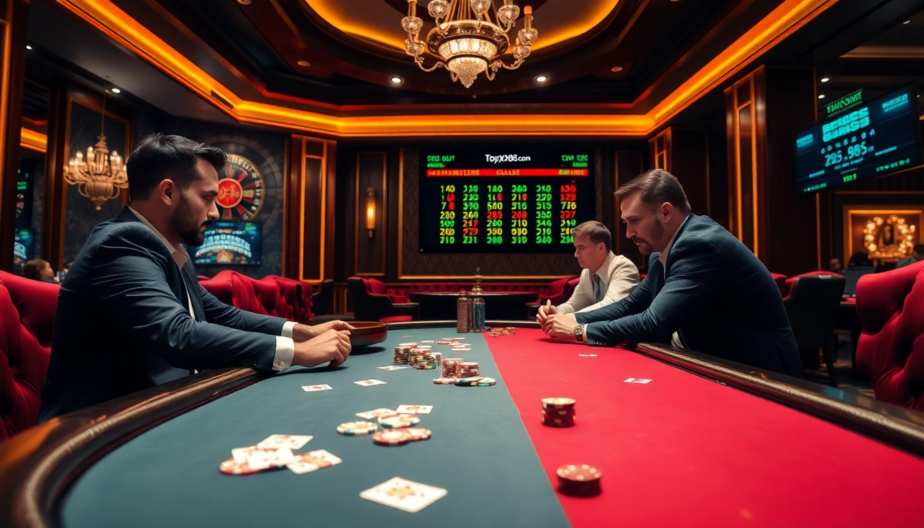 Engage in high-stakes poker at https://topxx88.com/ with vibrant casino atmosphere and thrilling gameplay.