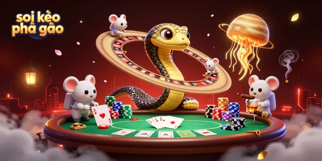 Experience the excitement of soi kèo phạt góc with a dynamic cosmic casino scene.