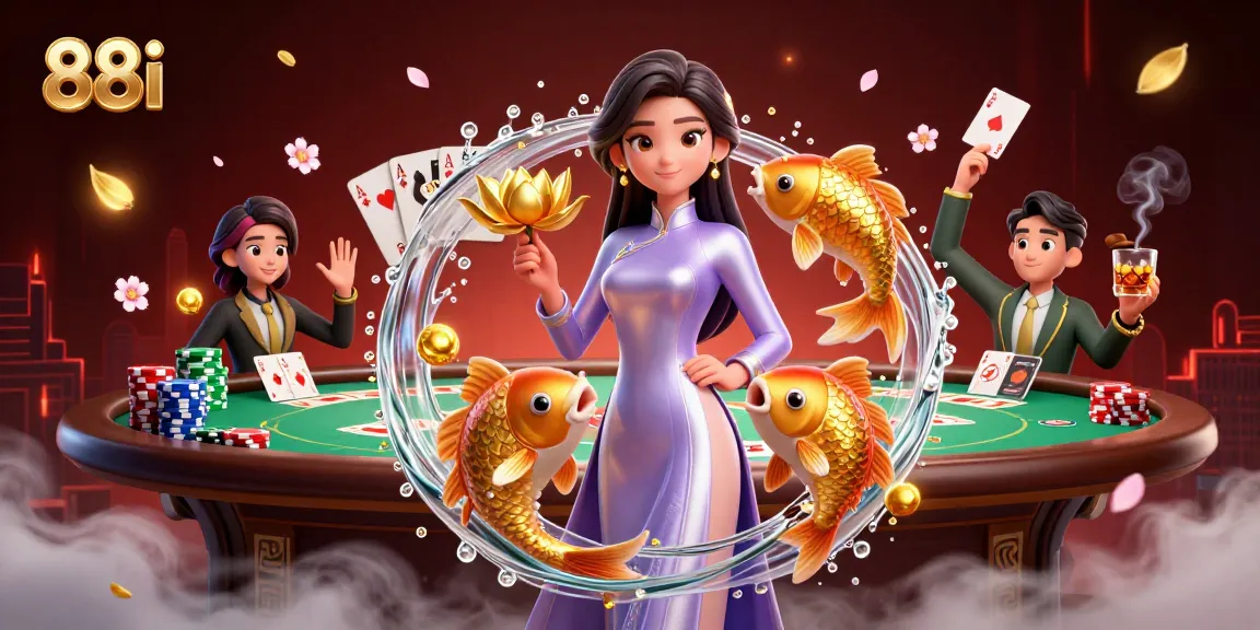 Engaging 88i online casino scene featuring an elegant woman and vibrant gaming elements.