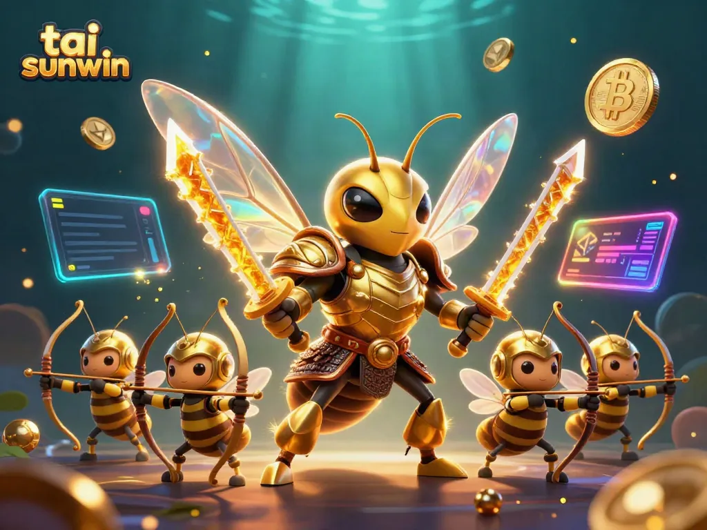 Experience the thrilling action in tai sunwin with vibrant characters and crypto elements