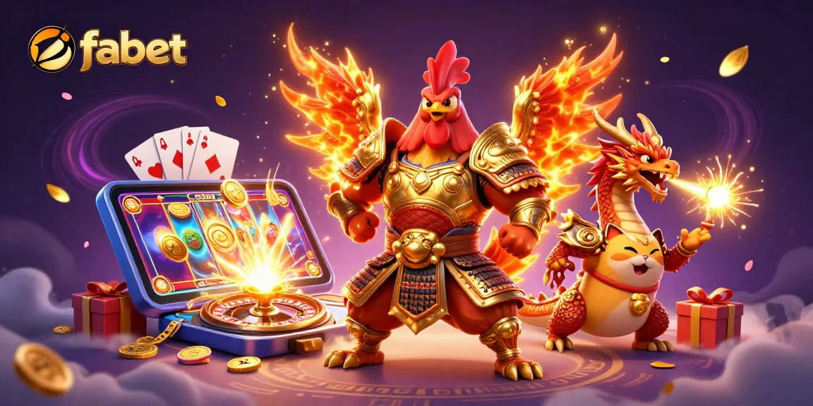Experience the thrill of fabet with vibrant characters and exciting casino elements in this dynamic scene.