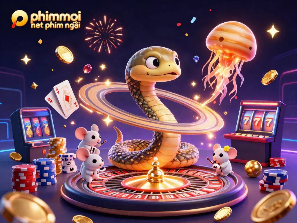 Engage with phimmoi net phim mới as astronaut mice bet in a cosmic casino scene.