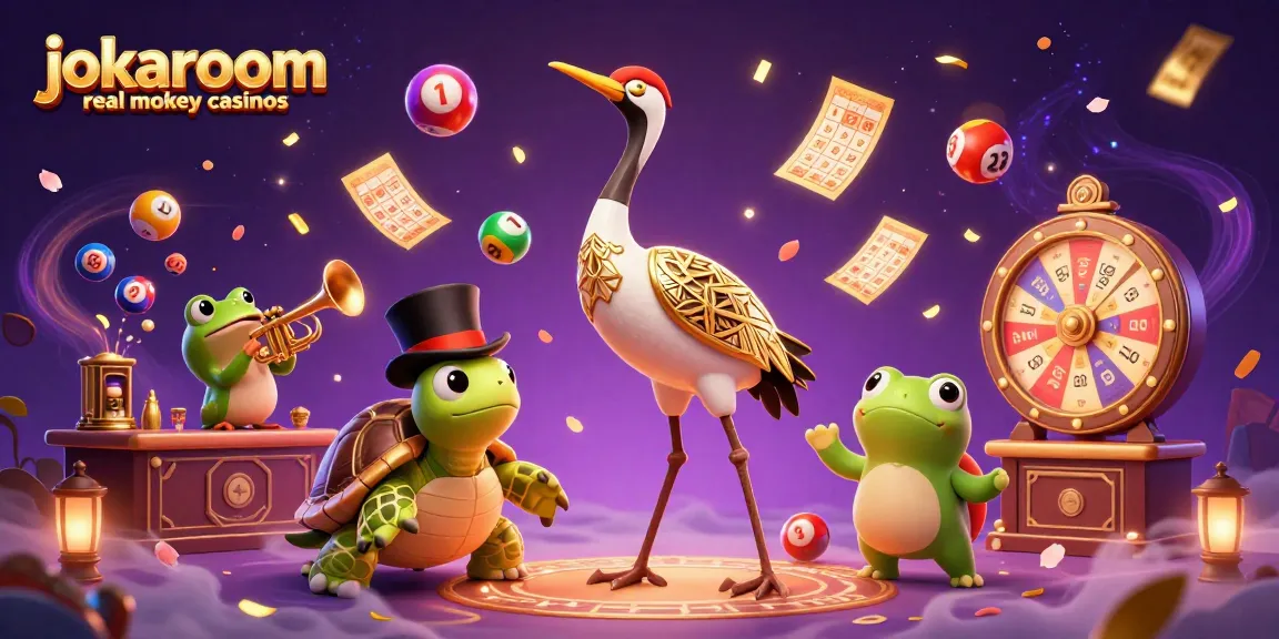 Experience the excitement of jokaroom real money casinos with vibrant casino elements and lively characters.