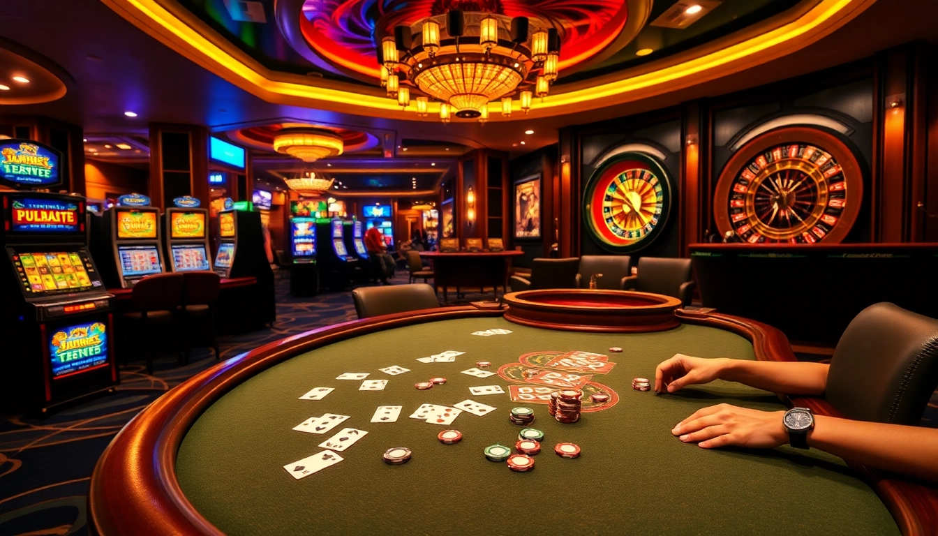 Experience the excitement of online gambling at https://lucky88qq.com/ with a vibrant casino scene featuring premier betting tables.