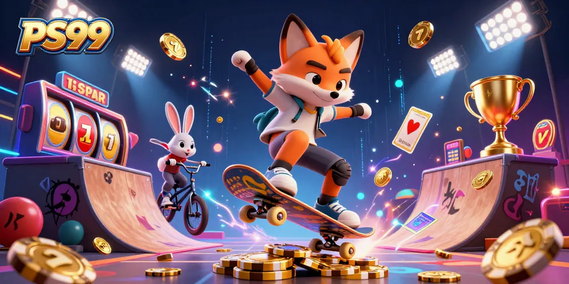 Experience thrilling gaming adventures at PS99 with dynamic casino elements and vibrant characters.