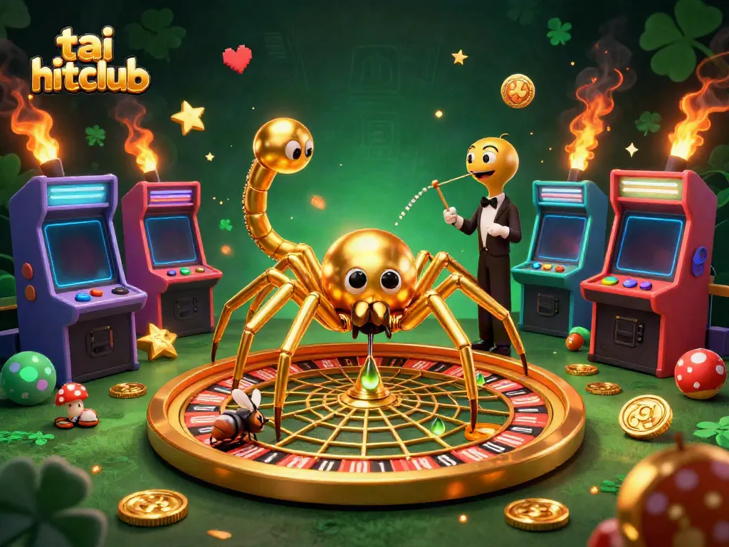 Join in the excitement at tai hitclub with a vibrant scene of animated characters at a roulette wheel.
