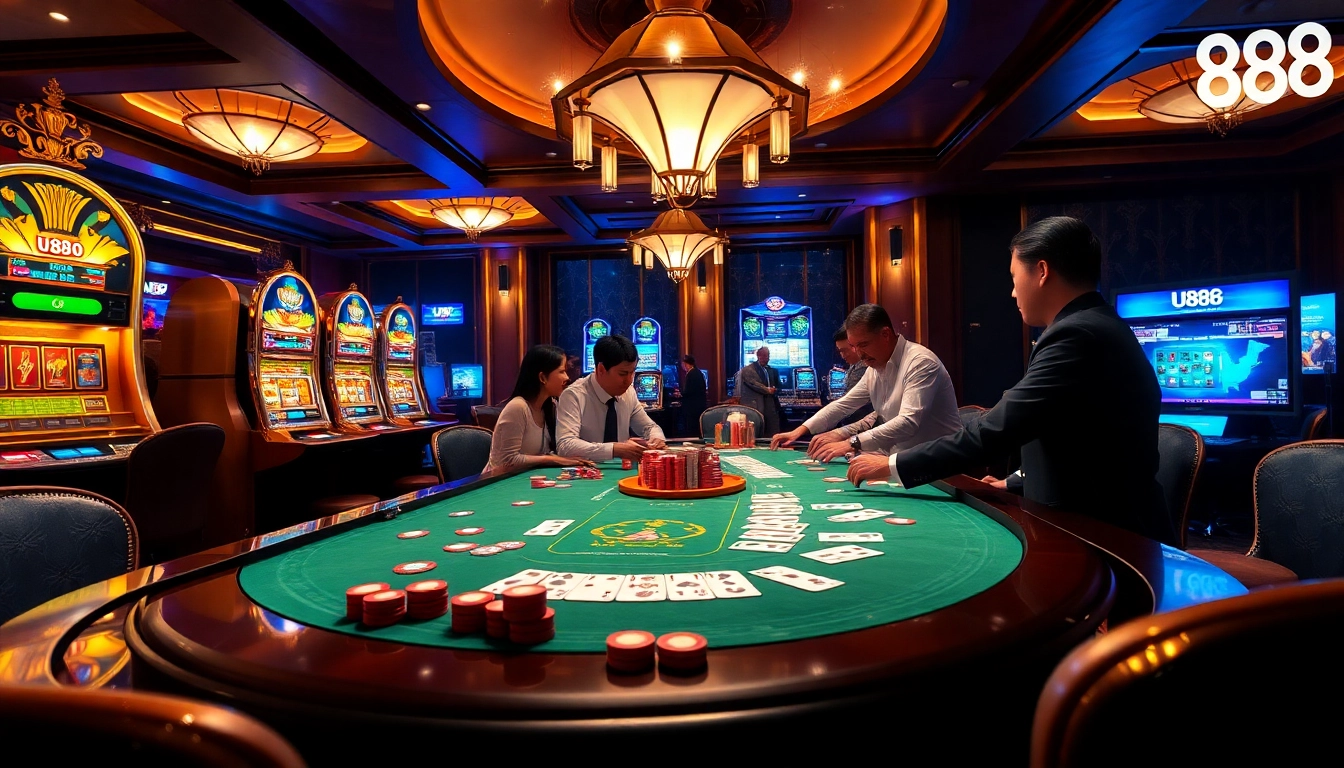 Experience the excitement at U888 Casino with vibrant tables and engaging players.