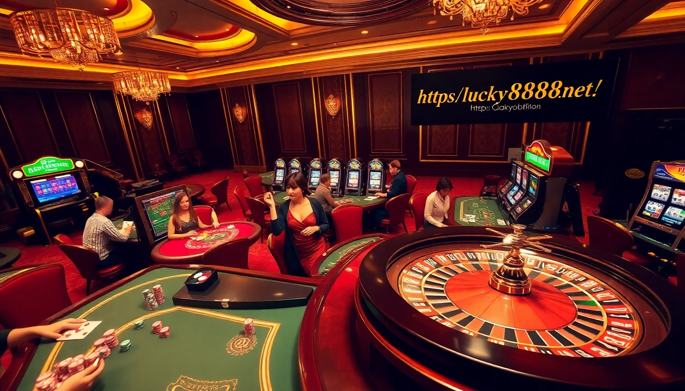 Engage in thrilling casino excitement at https://lucky88ai.net/ with vibrant gaming tables and slot machines.
